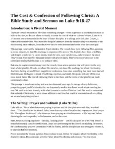 The Cost & Confession of Following Christ- – The Righteous Cause